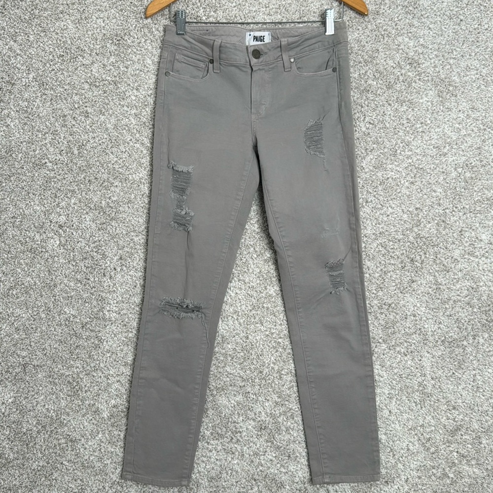 PAIGE Skyline gray distressed Ankle jeans‎  - Size 27